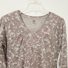 Patagonia M Top T-shirt Floral Womens Long Sleeve Organic Cotton Casual V-neck