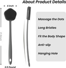 Silicone Back Scrubber For Shower Brush  17 Inch Long Handled Silicone Body 