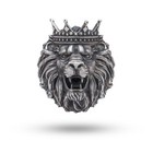Lion King Crown Head Men s Ring 925 Sterling Silver Biker Rider Animal Ring Gift