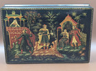 Vtg Old Russian Lacquer Box Palekh Ussr Fairy Tales  Frog Princess Korolev N n 