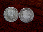 Canada Genuine Two Different  5 Cent Silver Coins  32 R2