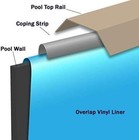18-ft  Round Overlap Above Ground Pool Liner - Solid Blue - 25-gauge