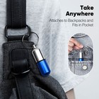 2 Packs Medicine Pill Bottle Portable Container Holder Keychain Waterproof Blue
