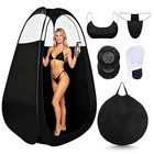 9-in-1 Large Deluxe Spray Tan Tent With Tan Spray Tanning Essentials Kit  Black
