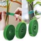 3 Rolls Green Garden Plant Tie Tape Hook Loop Nylon Support Wrap For Plants