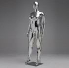 Female Plus Size Chrome Plastic Unbreakable Mannequin Display  ps-pluseg-cs