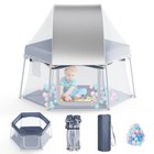 Portable Foldable Baby Playpen W  Canopy Indoor Outdoor Kids Play Yard Safe New