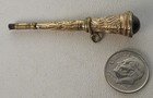 Victorian Gold Pinchbeck Ornate Pocket Watch Winding Key Amethyst End Stone 64