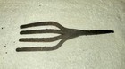 Antique 4 Tine Hand Wrought  Iron Eel fish Spear No Handle 