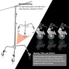Professional Swivel Caster Wheels Set For Heavy Duty Photography C Stand