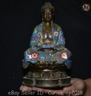7 6  Old Chinese Bronze Cloisonne Buddhism Sakyamuni Tathagata Buddha Statue