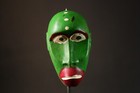 Vintage Bobo Plank Mask African Tribal Face Wooden Hand Carved Wall Decor-8044