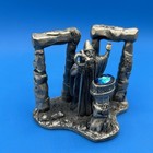 Summoning The Elements Fantasy Magic Wizard Stonehenge Pewter Gemstone Figure