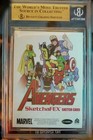 2011 Marvel The Avengers Sketchafex  Sketch Card 1 1 Auto Wolverine Bgs9 5
