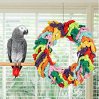 Parrot Swing For Large Birds - Colorful Cotton Rope Hanging Ring Toy For African