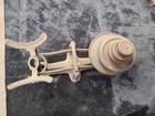 Antique Vintage Cast Iron Scale W  Weights 2 Lb  2 4 8 Oz  11  Long
