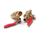 Brass Ball Valve Inline Hose Barb Water air Gas Fuel Line Shut-off