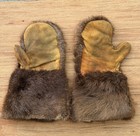 Vintage Beaver Fur Mittens Men s Or Women s Handmade