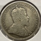 1909 25 Cents Canada Silver 25c Coin - F vf Detail  f73 