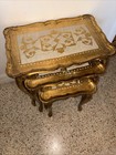 Vintageitalian Florentine Nesting Tables Mcm Hollywood Regency Made Italy Wooden