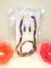 Handmade Multicolor African Ethnic Jewelry Set Necklace Bracelet Earrings Women