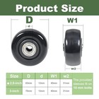 2 5  X 1 25  4pcs Push Cart Wheels 2 5 Inch Pu Caster Wheels Just 2 5-inch