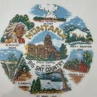 Montana Big Sky Country Souvenir Decorative Plate Gold Trim Made In Japan 5 Inch