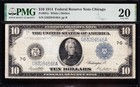 Very Nice Bold   Crisp Vf  type C  1914  10 Chicago Frn Note  Pmg 20  84546a