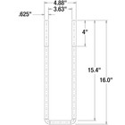 16  Square U-bolt Kit - 4 Complete Sets For Heavy-duty Use