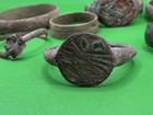 Lot Of 8 Ancient Byzantine   Other Medieval European Bronze Rings Lot 5