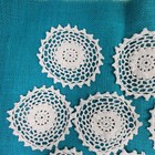 10 Vintage Crochet White Floral Doilies Scalloped Edge 5 Inch Doily Lot