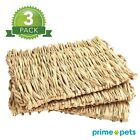 3pcs Grass Mat Woven Pet Bed For Rabbits Small Animal Bunny Nest Chew Play Toy