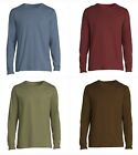 George Men s Pick Color Long Sleeve Crew-neck Solid Plain T-shirts Tee  Xs-3xl