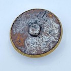 Ornate Antique Gay 90 s Gold-tone Faceted Purple Glass Jeweled Button 42 Mm