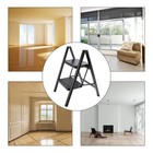 Stepladder  2 Tiers  Foldable  Aluminum  Wide  Lightweight  Compact  Ladder