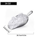 Ice Cube Scoop Cast Aluminum Shovel Scoops Multipurpose Kitchen Spoon Silver 