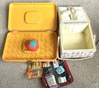 Vintage Lot Of Sewing Basket Wallet Kits Wilson Wil-hold Plastic Sewing Storage