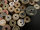 Mixed Lot 95 Empty Vtg Wooden Thread Spools Large To Small