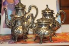 Vintage German 4 Piece 800   Silver Tea   Coffee  Set