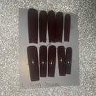 Long Square Dark Brown Full Cover Artificial Nail Tips Set