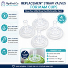 Mam Straw Cup Replacement Nipples Valves Silicone Spill Proof Baby Bottle Parts