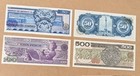 Lot Of  4  Mexican Banknotes 50  50  100   500 Pesos Unc