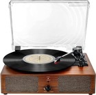 Vinyl Record Player Bluetooth Vintage 3-speed Portable Turntables With Built 