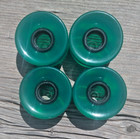 Longboard Wheels 65mm X 46mm 83a Centerset Clear Green 4-pack Tgm New Loose Set