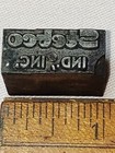 Vintage Business Letterpress Printing Block Plate Metal On Wood