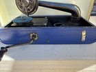 Antique Thorens Blue Working Gramophone Swiss Portable Phonograph W Needles
