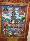 Buddha Tibetan Thangka Art 25  X 48    Tapestry Machine Embroidered Bamboo Knob