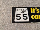 Vintage Speed Limit Bumper Sticker 55 It s A Law We Can Live With 14x3 Inches 