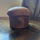 Vintage Wooden Hat Block     Split Crown Mold     Millinery Form