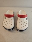 Crocs Crocband Clog Shoes White Blue Red Unisex Men s 6 Women s 8